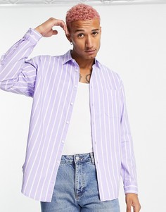 Рубашка сиреневого цвета в стиле oversized 90-х ASOS DESIGN-Фиолетовый цвет