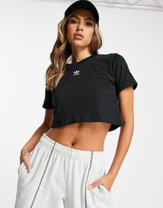 Черная короткая футболка adidas Originals Essentials-Черный цвет