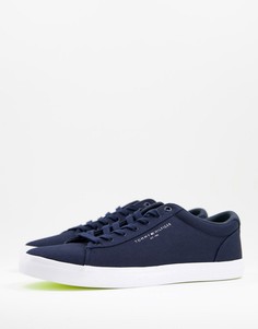 Темно-синие кроссовки с логотипом-надписью Tommy Hilfiger-Темно-синий