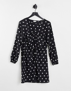 Черное свободное платье мини Vila-Черный цвет