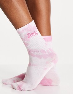 Розовые носки с логотипом и принтом тай-дай Skinnydip x Barbie-Розовый цвет