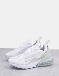 Белые кроссовки с пастельно-зеленой отделкой Nike Air Max 270-Белый