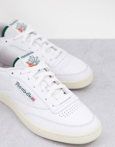 Белые кроссовки с махровой отделкой Reebok Classics Club C-Белый