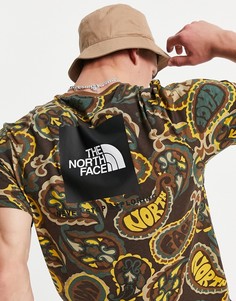 Коричневая футболка с принтом пейсли The North Face Red Box-Коричневый цвет