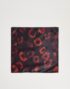 Платок для нагрудного кармана с цветочным принтом и цветок на лацкан Bolongaro Trevor-Черный цвет