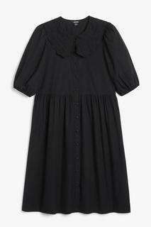 Хлопковое платье с акцентным воротником Monki