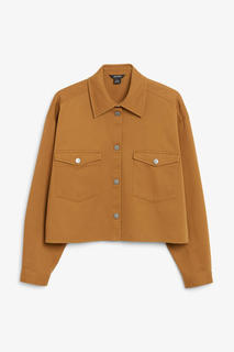 Укороченная куртка-рубашка из хлопка Monki