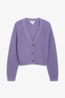 Кардиган из рифленого трикотажа Monki