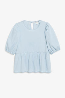 Джинсовый топ с воланами Monki