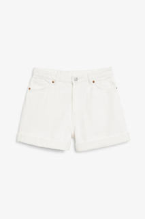 Джинсовые шорты с высокой посадкой Monki