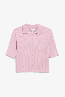 Рубашка в рубчик из ткани пике Monki