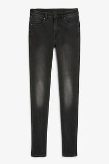 Черные выцветшие джинсы Mocki Monki