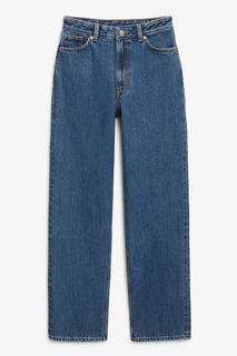 Прямые неяркие синие джинсы Taiki Monki