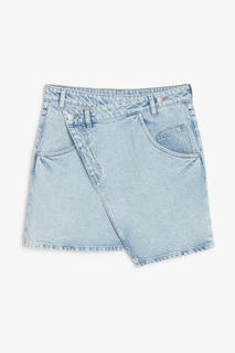 Асимметричная джинсовая мини-юбка Monki