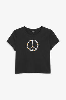 Укороченная футболка Monki