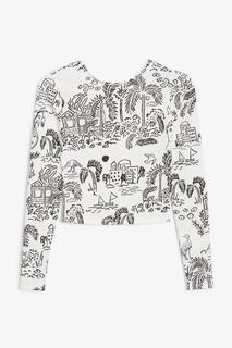 Топ с глубоким круглым вырезом на спине Monki