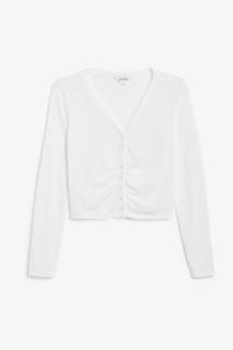 Укороченный кардиган в рубчик Monki