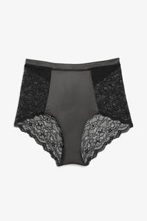 Атласные кружевные трусы Monki