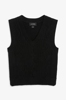 Вязаный жилет с узором «косы» Monki