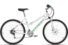 Велосипед Stark Luna 26.1 D 2021 14.5" белый/салатовый