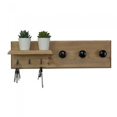 Ключница-вешалка настенная Home Comfort "Уют", цвет дуб