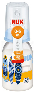 Детская бутылочка Nuk Classic 1М 110 мл с силиконовой соской в ассортименте