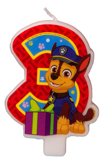 Свеча-цифра Paw Patrol № 3 31355 Росмэн