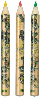 Карандаши цветные Kuso Черепашки - ниндзя Jumbo 10 цветов