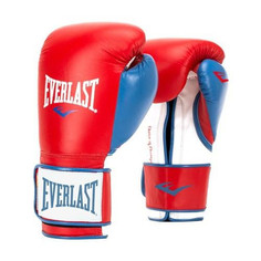 Перчатки тренировочные Everlast Powerlock PU 16oz красные/синие
