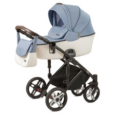 Коляска Nuovita Carro Sport 2 в 1 джинсовый, белый