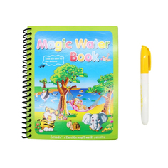 Многоразовая водная раскраска Magic Water Book "Животные", водный маркер в комплекте Wellywell