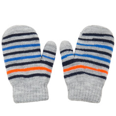 Варежки детские Yo! R-003/BOY серый р.16