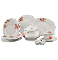 Столовый сервиз на 6 персон 25 предметов Leander "Мэри-Энн Красная роза" 157992