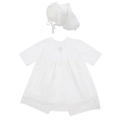 Крестильный набор рубашка/пеленка Leader Kids Newborn, цвет: белый р.62-68