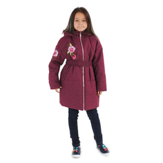 Пальто Милашка Сьюзи, цвет: бордовый р.128