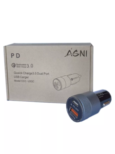 Автомобильное зарядное устройство/ Зарядка в прикуриватель/ Автотовары для телефона Agni