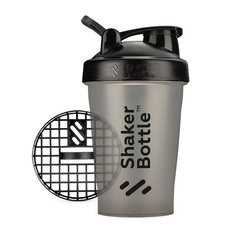 Шейкер ShakerBottle С04, 400 мл, цвет: дымчатый стакан, черная крышка