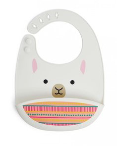 Слюнявчик силиконовый Skip hop лама