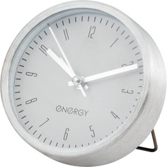 Настольные часы-будильник Energy EA-02 круглый, стальной (003802)