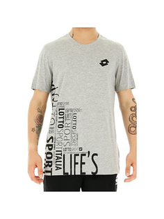 Футболка мужская Lotto TEE STRIKE MEL JS серая L