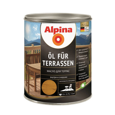 Масло для террас и садовой мебели Alpina Oel fuer Terrassen Mittel средний тон 0,75 л