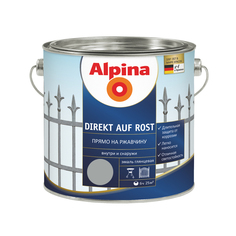 Эмаль по металлу Alpina Direkt Auf Rost прямо на ржавчину Серебристый 0,75 л