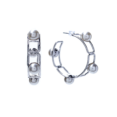 Серьги из бижутерного сплава с искусственным жемчугом Moon Paris MR-1911-098