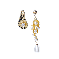 Серьги из бижутерного сплава с искусственным жемчугом Moon Paris MR-1911-042