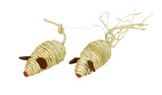 Игрушка для кошек Мышь, льняная, в комплекте 2 штуки, дл. 7 см, 82632, Кербл Kerble