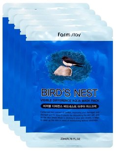 Маска FarmStay Visible Difference Birds Nest Aqua Mask Pack