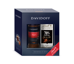 Набор Давидофф Рич рас.100г+шок.Lindt Davidoff