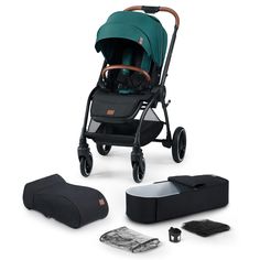 Коляска Kinderkraft 2 в 1 Evolution Cocoon Midnight Green KKWEVCOGBL2000