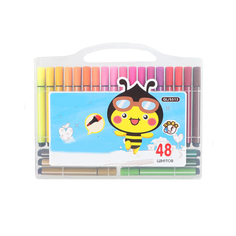 Набор цветных фломастеров на водной основе разн цв 48шт 18х20х3см little Rainbow LR-SET-10