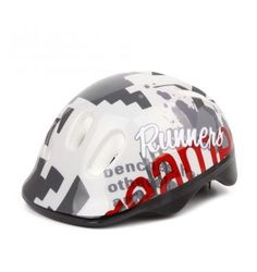 Шлем роликовый Action серый/красный, размер S (52-54) Action!